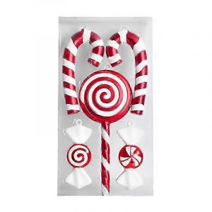 Plastic Tree Candy Cane Ornement, No&euml;l, Style Une, 1 Pi&egrave;ce - Neuf