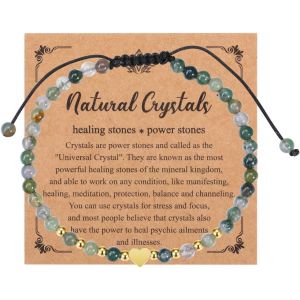 4mm Bracelet Fine Perle Pierre Naturelle Réglable Tressé Bracelet Porte Bonheur Pierre Énergétique Précieuses Pour Femme Fille.[J903] - Neuf