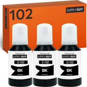 ERYI-Encre Compatible Avec Epson 102 Noir Pour Ecotank Et 2700 2750 2751 2756 3700 3700 3750 4750 (3X 127Ml) - Neuf