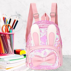 Sac a dos d'ecole reflechissant a paillettes pour enfant (#01) - Neuf