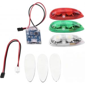 Checarzhn--No1-3 Pièces Drone Light, Flash Drone En Plastique, Lumière Led Sans Fil Pour Hélicoptère Rc Et Avion À Voilure Fixe-Nobrands - Neuf