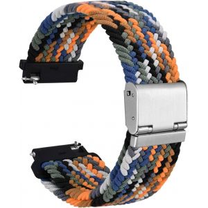 Tress&eacute; Bracelet Montre En Nylon Pour Homme Et Femme, Boucle R&eacute;glable, D&eacute;gagement Rapide, Sangles Sport Tiss&eacute;es, 18mm 19mm 20mm 21mm 22mm - Neuf