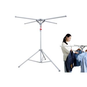 &Eacute;tendoir &agrave; linge pliable et portable avec crochets et pince &agrave; chaussettes - Neuf