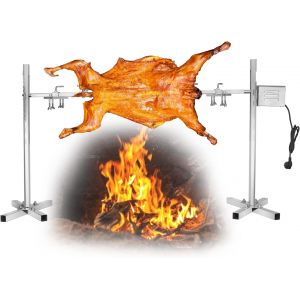 Ulteronixshop-Enti&egrave;rement Automatique &eacute;lectrique Grill BBQ Rack 15W Kit de R&ocirc;tissoire Inoxydable 70kg R&eacute;glable en Hauteur Barbecue &agrave; Cochon de Lait BBQ avec Moteur Portable Cuisson en Plein Air Campi - Neuf