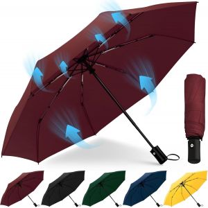ERSHI-Parapluie Resistant Vent Fort Nouveau Automatique Parapluie Solide Grande Taille Incassable Résistant aux intempéries Voyage[338] - Neuf