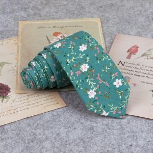 Cravate imprimée florale pour hommes femmes cravate de cou maigre pour mariage décontracté hommes cravates classique poisson canard costumes mince cravates cravate - Neuf