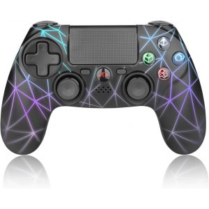 | Manette De Jeu Bluetooth Sans Fil Pour Ps4/Ps3/Android/Windows/Steam | Avec Sticks Analogiques Doubles | Capteur Gyroscopique 6 Axes | Batterie 1000mah | Expérience De Jeu Exceptionnelle - Neuf