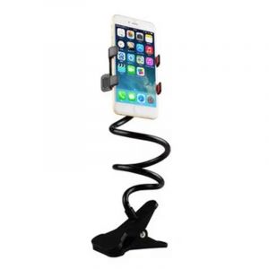 Support De T&eacute;l&eacute;phone Portable &Agrave; Clip 360 Pour Iphone,Samsung,Xiaomi,Flexible,Paresseux,Base De Montage De Bureau.Black-1. - Neuf