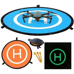 Letnerny-Tapis D'atterris Pour Drone, 55 Cm, Universel, Portable, Lumineux, &Eacute;tanche, Pliable, H&eacute;licopt&egrave;re, Dji Phantom 3/4/Mavic Pro/Inspire, Drone Solo 3dr, Antel Robotic X-Star-Apexone - Neuf