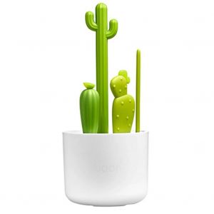 Ensemble De Brosses De Nettoyage De Biberon En Forme De Cactus Brosse &Agrave; Biberon Multifonctionnelle Avec Base De Vidange - Neuf