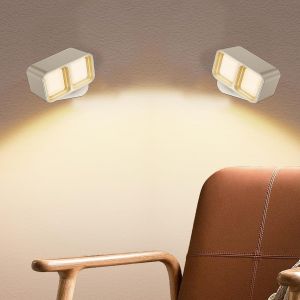 Applique Murale Led D'int&eacute;rieur Avec Batterie,Contr&ocirc;le Tactile,3 Modes De Couleur,3 Niveaux De Luminosit&eacute;,Rotation &Agrave; 360 &deg;,Pour Salon,Chambre &Agrave; Coucher,Escalier,Couloir,Applique Murale.[V101] - Neuf