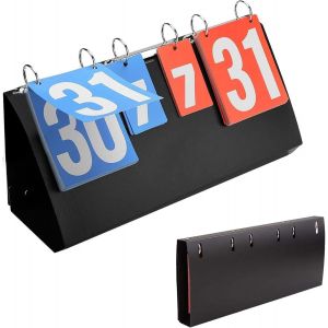 Acdsgd-Tableau De Bord Sportif &Agrave; 4 Chiffres, Tableau De Bord Portable Score, Flip Tableau De Bord Score, Sports Tableau D'affichage, Tableau De Score De Table De Sport, Pour Volley-Ball Badminton Football - Neuf