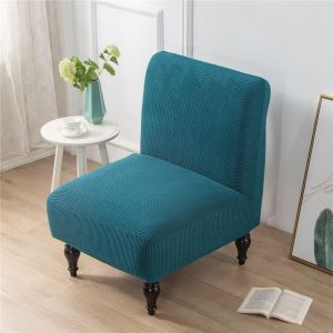 Eryi-Extensible Jacquard Housses De Chaise Sans Accoudoirs, Housse De Fauteuil Pour Accent Sans Bras De Grande Taille Protege De Meubles Amovible Lavable Pour Salon Chambre Hôtel (Lac Bleu) - Neuf