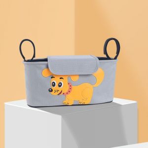 Pièce (Avec Couvercle-Chien Jaune, Environ 32x14x17cm) Sac Multifonctionnel Pour Biberon, Tasse D'eau, Sac Momie, Sac De Rangement Suspendu Pour Poussette, Sac Organisateur De Poussette - Neuf
