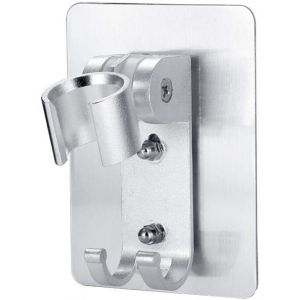 1 support de pommeau de douche adhésif réglable pour baguette de douche à main support mural avec 2 crochets de suspension pour pommeau de douche salle de bain et baignoire - Neuf