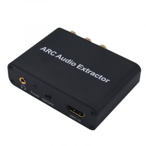 Adaptateur Audio HDMI, extracteur Audio ARC avec TOSLINK optique num&eacute;rique SPDIF Coaxial et analogique 3.5mm L/R Audio st&eacute;r&eacute;o - Neuf