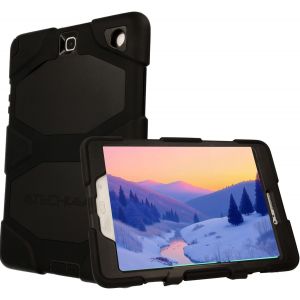 LORANKA-G-Shock &Eacute;tui pour Galaxy Tab A 9.7 Housse Coque Rigide, Tr&egrave;s Haute Protection Anti-Choc avec Support Amovible Compatible pour Samsung Galaxy Tab A 9.7 Pouces (S&eacute;ries SM-T550 & P550) [Noir] - Neuf