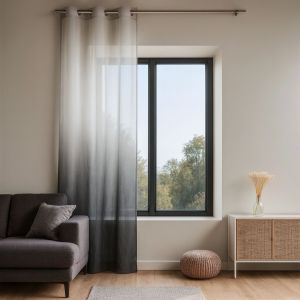 Voilage Tie And Dye Gris - Neuf