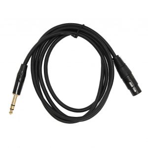Câble XLR femelle vers 1/4 TRS Câble XLR 3 broches femelle robuste vers 1/4 pouce 6,35 mm TRS Câble d'interconnexion stéréo symétrique 3,0 m/9,8 pieds - Neuf