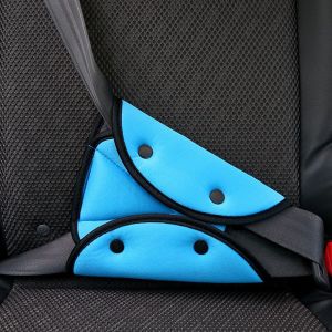 Ajusteur De Ceinture De Sécurité Pour Enfants, Sangle De Protection, Coussin D'épaule, Clips De Ceinture De Sécurité Pour Enfants, Bleu - Neuf