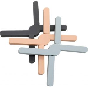 Paquet De 3 Dessous De Plat Pliables Épais Antidérapants,Coussin Pliant Résistant À La Chaleur,Silicone Expansif Écologique - Neuf