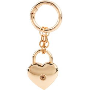 Loc-Porte Clé Coeur Doré Pour Femme,Cadenas Coeur Breloque De Sac Dorée Porte-Clés Portefeuille Accessoire Pour Décoration De Sac À Main Cadeau D'Anniversaire - Neuf