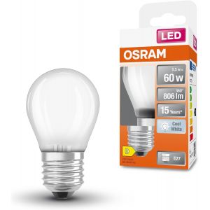 Led Star Globe Led-Lampe In Klassischer Ballform, 7 W / 806 Lm, 4000 K Für Kaltweißes Licht, Cri 80, Klares Bleifreies Glas, E27 Sockel, Ip20, Eek E, 125 Mm Durchmesser. - Neuf