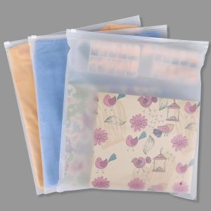 Sac Plastique, 100 Pi&egrave;ces 35 * 40Cm Sac De Rangement D&eacute;poli, Pochette Voyage Pour Vetement, Pochette Zipp&eacute;erefermables Pour Ranger Des Sous-V&ecirc;tements (Avec Trous De Ventilation) - Neuf