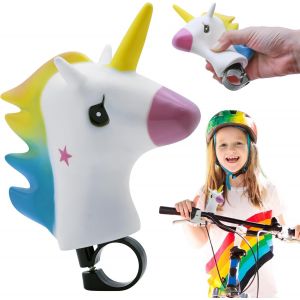 KAL-Klaxon De V&eacute;lo Amusant Pour Enfant - Motif Licorne - Sonnette De V&eacute;lo - Sonnette De V&eacute;lo - Sonnette De V&eacute;lo - Pour Anniversaire D'Enfant - Accessoire De Scooter - Neuf