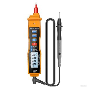 MEVRONISSHOP-Stylo Testeur de Tension Multim&egrave;tre Num&eacute;rique, NCV Sans Contact et Plage Automatique, Auto AC/DC Voltage R&eacute;sistance Capacit&eacute; Fr&eacute;quence Portable pour &Eacute;lectricien et Maison - Neuf