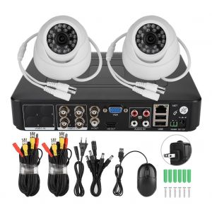 Kit de camera de surveillance video coaxiale AHD 1080p 2 canaux HD 200 W pixels (prise americaine) - Neuf