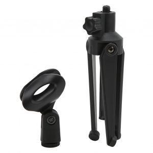 Support de microphone, trepied de bureau, mini support de table portable, support de micro reglable, support de clip de micro - Neuf