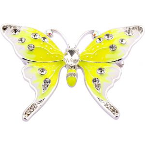 Broche Papillon En Cristal Et Strass Bleus Pour Femme, Idéale Pour Un Mariage, Un Banquet Ou Une Fête D'anniversaire. - Neuf