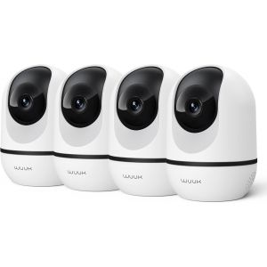 Indoor Surveillance Camera 4mp Wifi Ip Camera For Pets Indoor Surveillance With App, 360° Auto Tracking Babyphone With Camera, Supports Alexa/Google Home/2.4ghz - Neuf