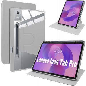Cover Pour Lenovo Idea Tab Pro Coque Case Avec Emplacement Pour Stylo & Support Pivotantcuir Pu + Acrylique Transparent Coque Pour Lenovo Idea Tab Pro 2025 12.7" Case - Neuf