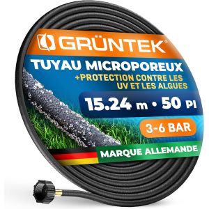 NouvelHorizonstore-Tuyau Microporeux Arrosage Goutte &agrave; Goutte de 15,24 M avec connecteur de 1,2 cm, diam&egrave;tre int&eacute;rieur de 12 mm, d&eacute;bit d'&eacute;gouttement : 5 L-10 L par min - Neuf