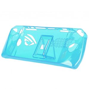 Console de jeu &Eacute;tui transparent antichoc emp&ecirc;chant le glissement Housse de protection en TPU avec support pour ASUS ROG Ally Handheld 2023 Transparent Blue - Neuf