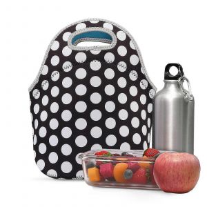 Sac à lunch isolé en néoprène fourre-tout sac à main boîte à lunch récipient alimentaire fourre-tout refroidisseur pochette chaude pour le bureau de travail scolaire - Neuf
