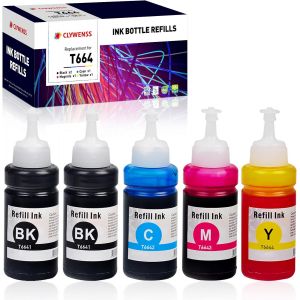 664 Cartouche Encre Remplacement pour 664 T664 pour ET-2600 ET-2650 ET-2500 ET-2550 ET-3600 ET-4500 ET-4550 L350 L355 L555, T6641 T6642 T6643 T6644 Bouteille d' Encre - Neuf