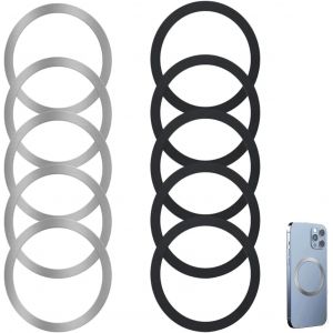 SJZG-Anneau Magn&eacute;tique Compatible Avec Magsafe Avec Autocollant, Lot De 10 Aimant Autocollant Telephone Pour Iphone 16/16E/15/14/13/12/11, Galaxy S24/S23/S22 Et Plus - Neuf
