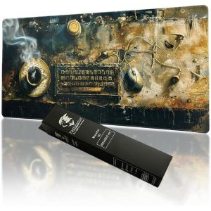 Tapis de Souris XXL &iquest; Table Ancienne Fantasy avec Clavier Elfique et Tasse &iquest; Design Unique 80x40 cm (Classique) - Neuf