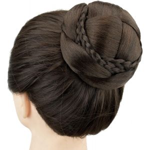 Kalanka-Danseur Tress&eacute; Chignon Couverture De Cheveux Donut Postiches Chouchou Chignon Perruque Chignon Sur La F&ecirc;te De Mariage (M2 Chocolate Brown) - Neuf