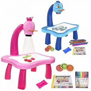 Projecteur Art Table &Agrave; Dessin Enfants Led Jouets Enfants Tableau De Peinture Bureau Arts Et M&eacute;tiers Projection &Eacute;ducatif Apprentissage Cadeaux Jouet Bleu - Neuf