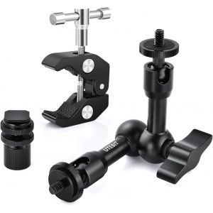 Bras Articule Magic de 7 Pouces, Bras Moniteur Magique Bras Friction Reglable avec Pince &agrave; Crabe +Hot Shoe Kit Vis pour Tr&eacute;pied DSLR Photographie Vid&eacute;o Cam&eacute;ra Lumi&egrave;re LED Flash Ecran LCD&iquest; - Neuf