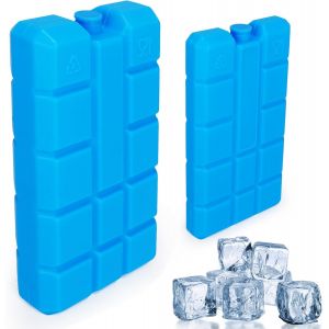 KALANKA-Pain de Glace pour Sac Isotherme 2 Pièces Bloc de Glace pour Glacière Accumulateur de Froid Glacon pour Glacière pour Glaciere pour Voyage et Camping Aliments Réfrigérés, Boissons - Neuf