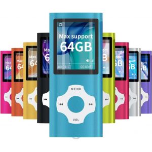 Lecteur Mp3 / Mp4 Bluetooth 5.0 Avec Carte Mémoire 32 Go, Écran Lcd 1,8 Pouces, Support Jusqu'À 128 Go, Vidéo/Enregistrement Vocal/Radio Fm, Lecteur De Livres Électroniques - Neuf