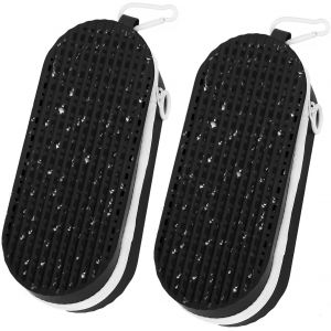 Letnerny-2pcs Étui À Lunettes De Natation, Silicone Housse De Protection Pour Lunettes De Natation Fermeture Éclair Étui À Lunettes Respirant Portable Sac De Rangement Avec Clip À Crochet (Bleu Jaune - Neuf