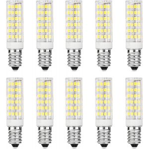 Sjzg-Lot De 10 Ampoules Led E14 7w Non Dimmable Équivalent Ampoule Incandescence 70w 700lm 6000k Blanc Froid, Petit Culot À Vis E14,360° Angle Faisceau 75 X 2835 Smd Led E14 Maïs Lamp - Neuf