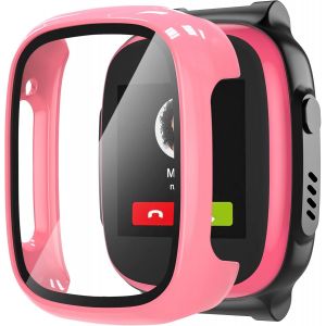Coque Intégrale 360° Pour Xplora X5 Play (Kids) ¿ Coque Rigide Pc + Protège-Écran En Verre Trempé Hd, Ultra-Mince, Rose - Neuf