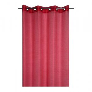 Voilage A Oeillets 140 X 260 Cm Linwood Rouge - Neuf
